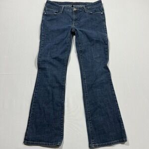 Y2K Levis 547 Platinum Flare Mid Rise Jeans Stretch Denim Flap Pocket Women's 12